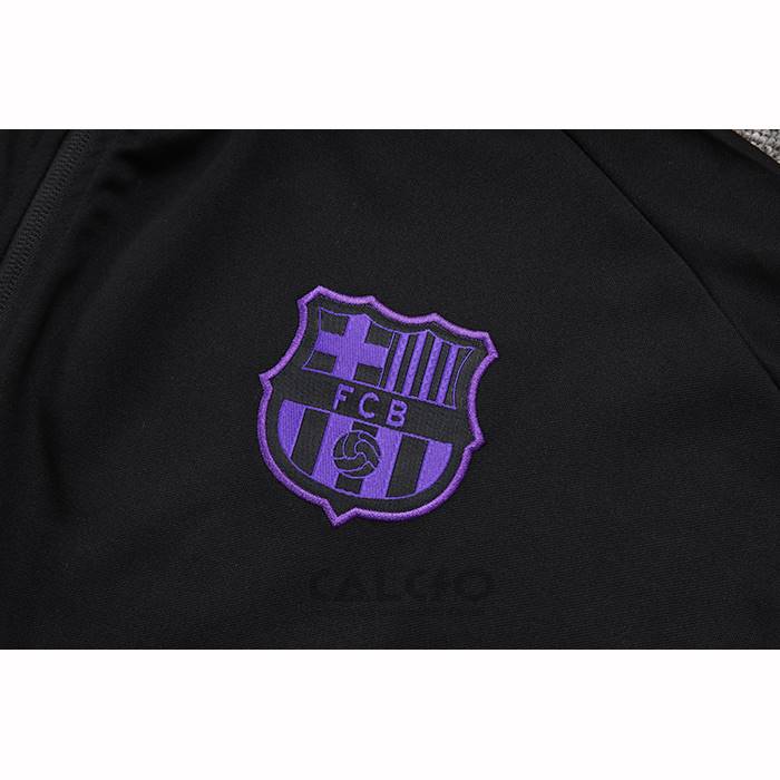 Tuta da Track di Giacca FC Barcellona Bambino 2025-2026 Nero Purpura